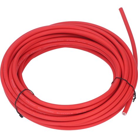 10 m langes rotes Solarkabel, verzinnter Kupferdraht, korrosionsbeständige XLPE-Isolierung, Photovoltaik-Verlängerungskabel für Kraftwerkssysteme (1/5)