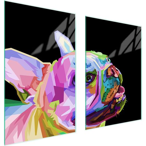 GLASSCHUTZPLATTE FÜR KÜCHE 65x52 HUND (1/5)