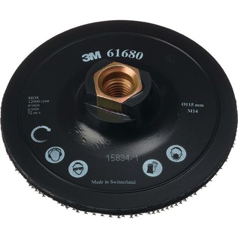 Plateau-support Scotch Brite DH-AC D. 178 mm M14 avec centrage