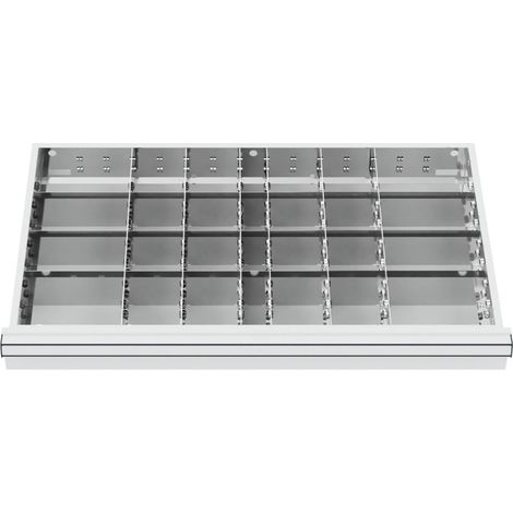 STIER Schubladeneinteilung Metalleinteilung BLH 150/175 mm Innenmaß 800x450 mm 28 Fächer