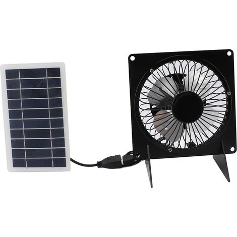 Ventilateur d'extraction solaire 10 W professionnel et écoénergétique pour niche d'animal, abri de jardin ou salle de bain. (1/5)