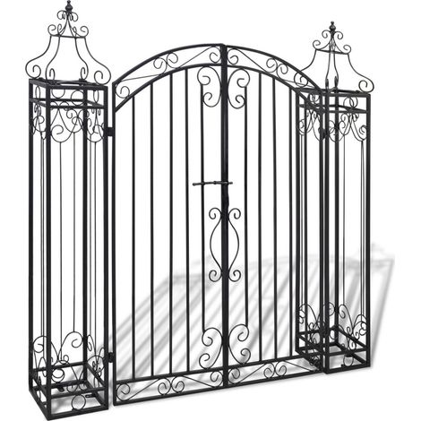 vidaXL Cancello Ornamentale da Giardino Ferro Battuto 122x20,5x134 cm (1/5)