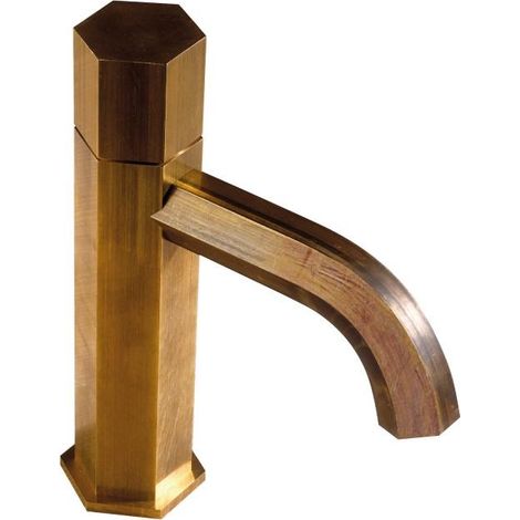 Miscelatore per lavabo monoforo in ottone naturale modello esagonale Mamoli Hexagonal 456100000057 Ottone naturale (1/5)