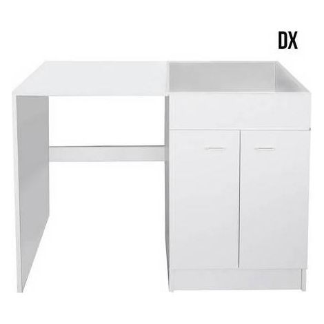 SOUS-ÉVIER POUR LAVE-VAISSELLE SANS ÉVIER EN ACIER INOXYDABLE Dimensions : pour L. 120x60  Blanc Gauche