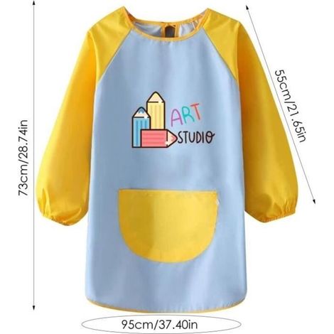 Tablier de Peinture - Enfants - Imperméable - Manches Longues - Confortable - 8-12 Ans (1/3)