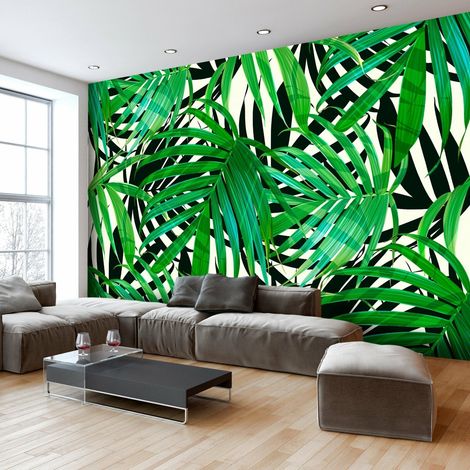 Papier peint feuilles tropicales - 350 x 245 cm