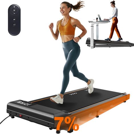 Tapis de marche, 2,25 ch, charge de 100 kg, vitesse de 1 à 6 km/h, inclinaison réglable, ceinture de course à 7 couches (1/5)