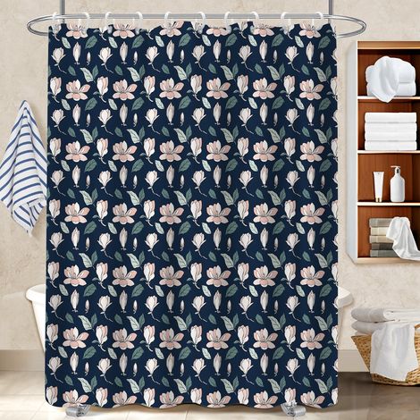 Ensemble rideau de douche polyester avec anneaux 180x180 dessin bâche polyester douche pour dans une salle de bain design (1/5)