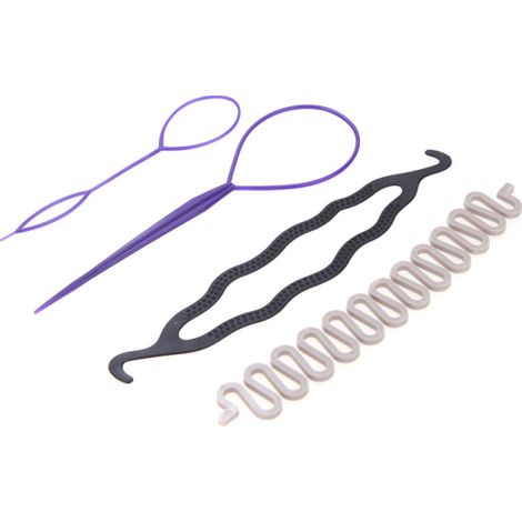 Conjunto de 3 accesorios mágicos para el cabello: horquillas, moño, trenzas y recogidos para mujer. (1/5)