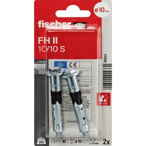 Fischer 090933 FH II 10/10 S K NV Ancoraggio ad alta tenuta 10 mm 1 KIT
