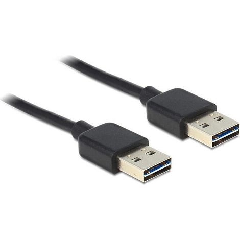 Delock Cable EASY-USB 2.0 Type-A macho  EASY-USB 2.0 Type-A macho de 2 m negro (1/2)