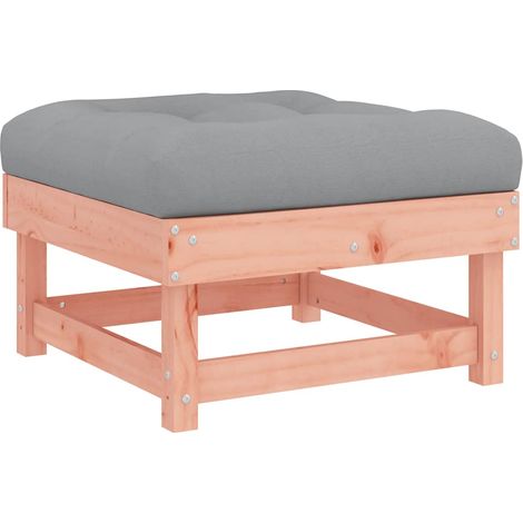 Repose-pied de jardin avec coussin bois massif douglas
