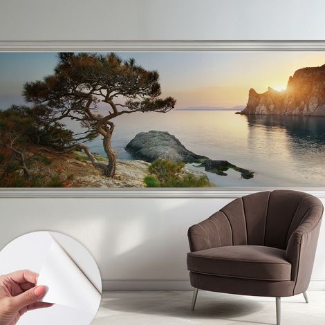 Carta da parati adesiva - lavabile - decorazione murale - per cucina - pellicola decorativa Natura tranquilla 250x104 cm (1/5)