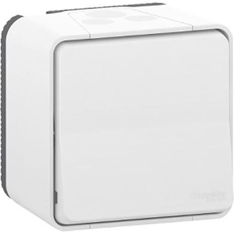 Pulsador superficie IP55 Blanco - MUR39026