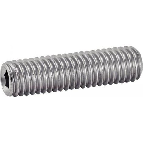 100 Vis Sans Tête Six Pans Creux Bout Plat 6 x 16 mm - ISO 4026 - DIN 913 - NFE27-180 - UNI 5923 - Inox A4 - D-Work