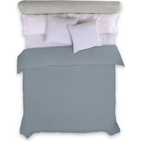 FUNDA NORDICA color acero - Cama de 150/160 (1 pieza) - 100% algodón - 144 hilos. Gramage: 115 (1/3)