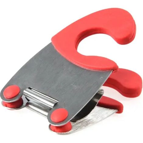 1 pièces en acier inoxydable Pot Clips latéraux anti-brûlure porte-cuillère Gadgets de cuisine en caoutchouc Gadgets de cuisine rouge