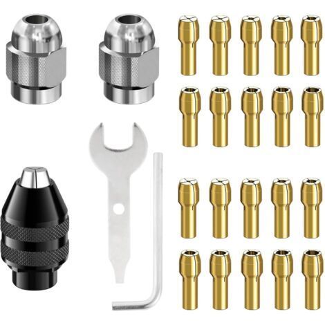 Gabarit de serrage, pince en laiton, pince fixe, 20 pièces, mandrin de perçage, adaptateur SDS, mandrin auto-serrant, mandrin en laiton de précision à dégagement rapide, outil de serrage-ARCAN (1/5)