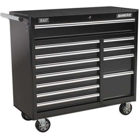 Sealey Rollcab 12 Drawer with Ball-Bearing Slides Heavy-Duty - Black AP41120B