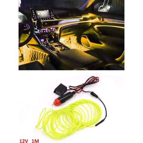 LED‑Dioden‑Innenleiste für das Armaturenbrett – gelb‑orangenes Licht, 12 V, 1 m, Ambientebeleuchtung