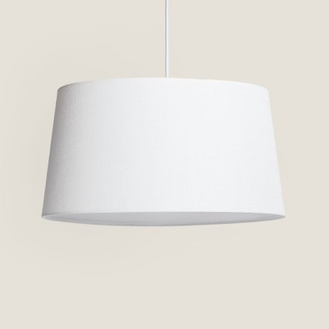 Lámpara Colgante de Lino y Metal Elun Blanco ø40 cm (1/5)