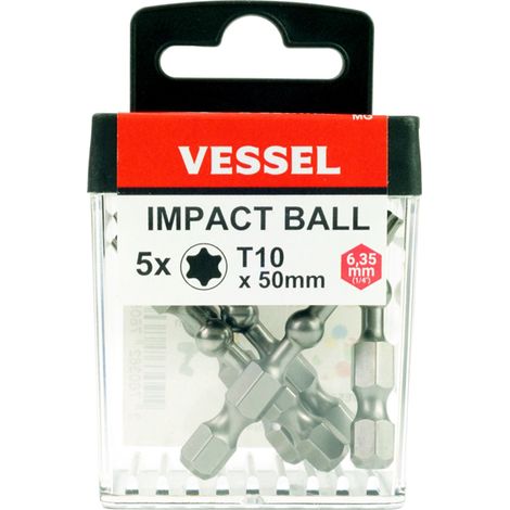 Embout De Vissage Impact Ball 50Mm T10 Boite De 5 Vessel