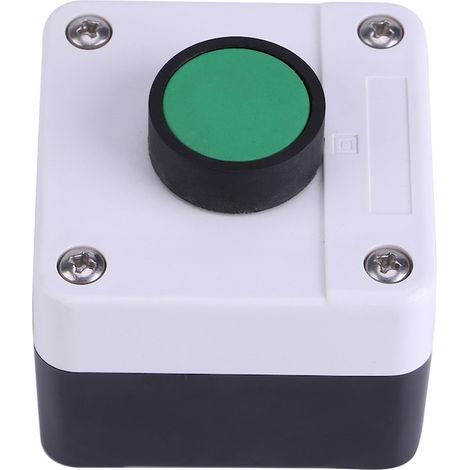 Bouton d'interrupteur vert résistant aux intempéries, 68 x 72 x 54 mm, bouton poussoir pour machine et portail (1/5)