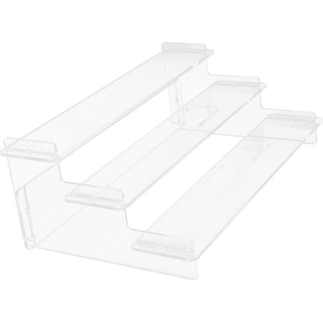 Présentoir à plusieurs niveaux (2 pièces) - Étagère décorative transparente pour le rangement de bijoux - 25 x 15 x 9 cm - Parfait (1/5)