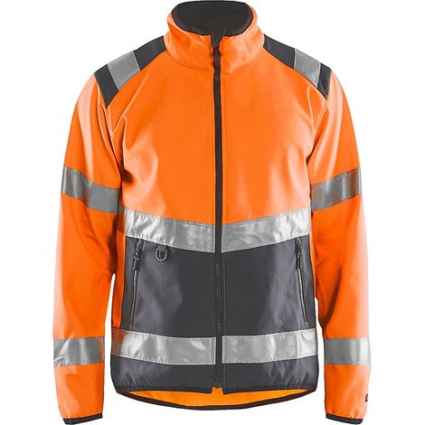 Veste de travail softshell haute visibilité 4877 - Orange fluo/Gris anthracite L