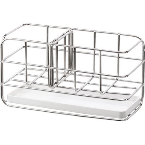 Soporte para esponja de acero inoxidable 304, multifuncional para fregadero de cocina, organizador de fregadero, bandeja escurridora de platos, jabonera, panel colgante ajustable (1/5)