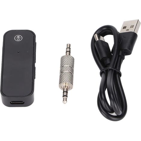 Émetteur et récepteur Bluetooth 5.0, appels mains libres, adaptateur AUX sans fil 2 en 1 rechargeable, compatible avec les téléviseurs et les voitures. (1/4)