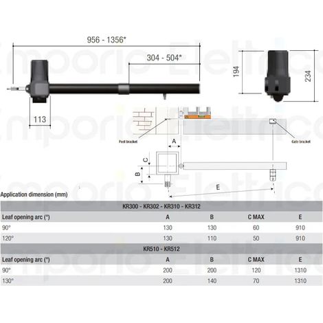 came kit 2 x motoréducteur krono 230v kr310d + kr310s