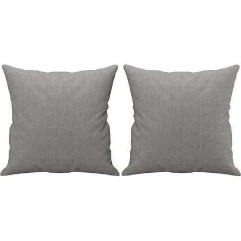 Coussins décoratifs, lot de 2, gris clair, 40x40 cm, en tissu. (1/5)