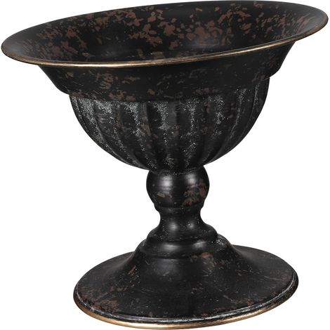 Jardinière en Fer Noir de Style Européen Rétro, Urne Vintage pour Décoration de Table en Boutique ou Rebord de Fenêtre, Pot de Fleurs Artistique (1/5)