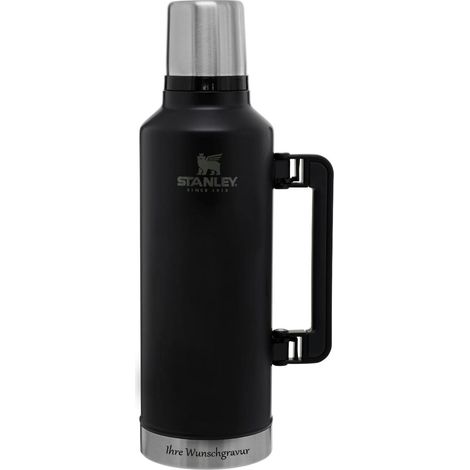 Stanley Classic Legendary Thermos 2.3L - Mantiene La Temperatura 45 Ore (Caldo/Freddo) - Borraccia Termica - Senza BPA - Acciaio Inox - Termos - Matte Black Pebble (1/5)