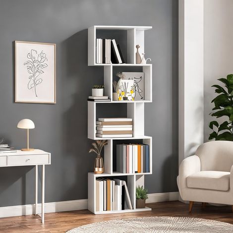 Bibliothèque blanco en melamina de Madera 60 x 24 x 184,5 cm (1/5)