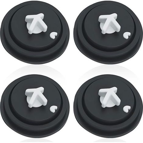 HOXILEELEO - 4PCS Joint Chasse d'eau WC,Rondelles de Joint Chasse d'Eau WC Joints de Diaphragme à Entrée Latérale pour L'Entretien des Chas (1/5)