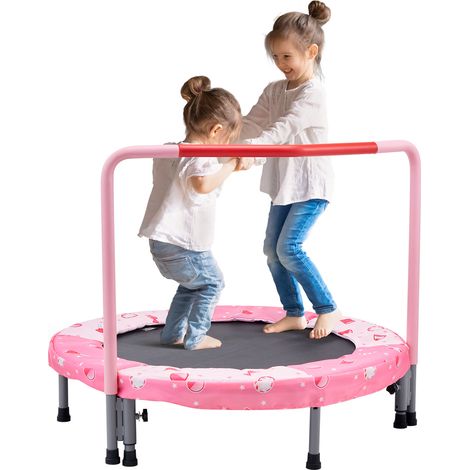 Mophorn Trampolín para niños de 36", mini trampolín plegable de 3 pies. Con asa. Para interior y exterior. Divertido regalo de cumpleaños para niños de 3 años en adelante. Niños y niñas. Rojo (1/5)