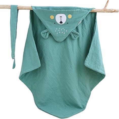 Couverture enveloppante en fibre douce 3 usages pour bébé surdimensionnée en coton pour nouveau-né grande taille pour peau sensible couverture nouveau-né (1/4)