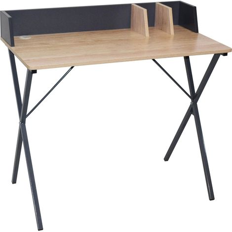 Bureau design industriel avec passe câble et rangement BRICE