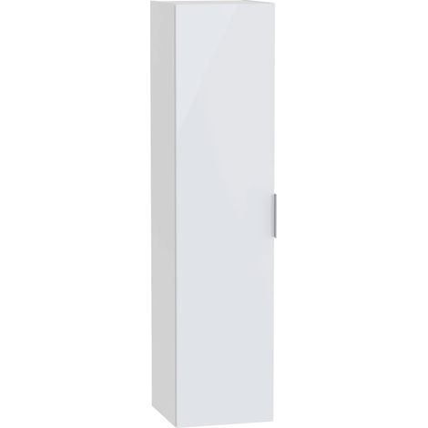 Vitra S20 Square Wall Hung 1-Door Tall Unit 350mm Wide - High Gloss White (1/2)