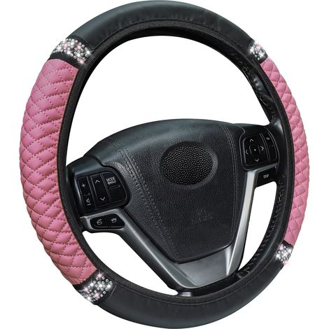 Housse de volant universelle 37-38,1 cm, antidérapante, rose (1/5)