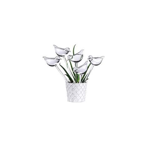 5 Pièces Boules d'Irrigation pour Plantes, ampoules d'arrosage en verre, globes d'arrosage automatique pour plantes, Oiseau (1/5)