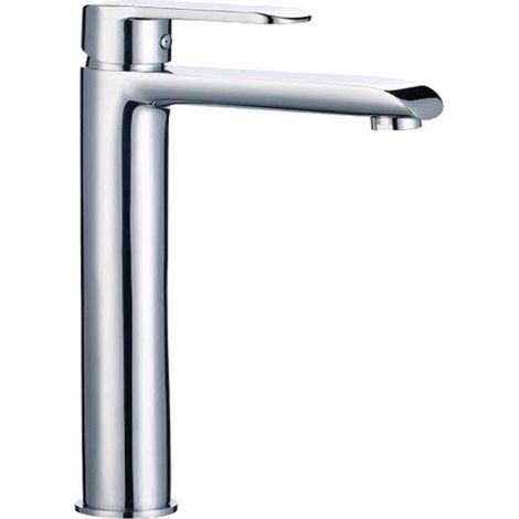 Miscelatore rubinetto america per lavabo con bocca alta in ottone cromato bagno confezione 1 (1/2)