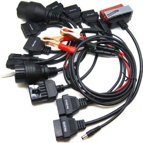 Cable Adaptateur OBD2 - Pour Outil Diagnostic AUTOCOM CDP Pro - 8 Cables D'Adaptation Voitures Anciennes - Lot Complet