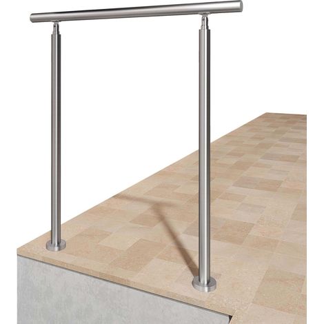 AICA Stainless steel handrail, Safety Rail, Mobility Grab Rail, 100cm, Silver, suitable for Indoor & Outdoor (1/5)