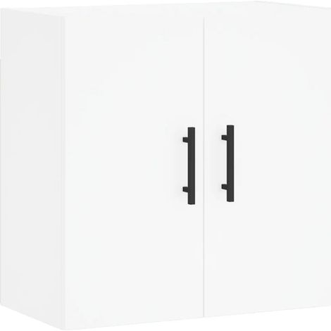 Mobiletto a muro bianco 60 x 31 x 60 cm in legno composito pratico contenitore design pulito 020048821