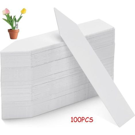 Pflanzenetiketten - Markierung - Weiß - 10x1,8cm