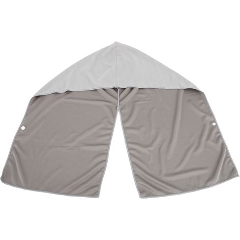 Serviette de sport rafraîchissante à capuche, séchage rapide, protection UV, grise pour activités extérieures (1/5)