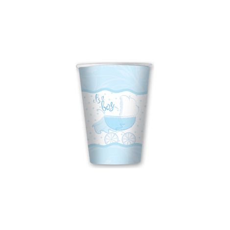 Big Party Bicchieri Carta It's a Boy 80 Cc Cf 8 Pz Celeste
